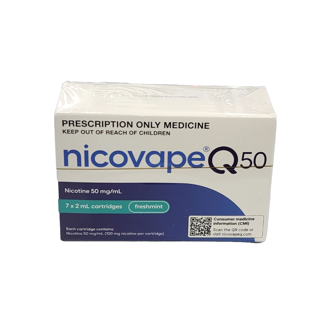 Nicovape Q50 Nicotine 50mg/ml (7x2ml) Cartridges