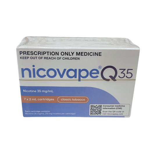 Nicovape Q35 Nicotine 35mg/ml (7x2ml) Cartridges